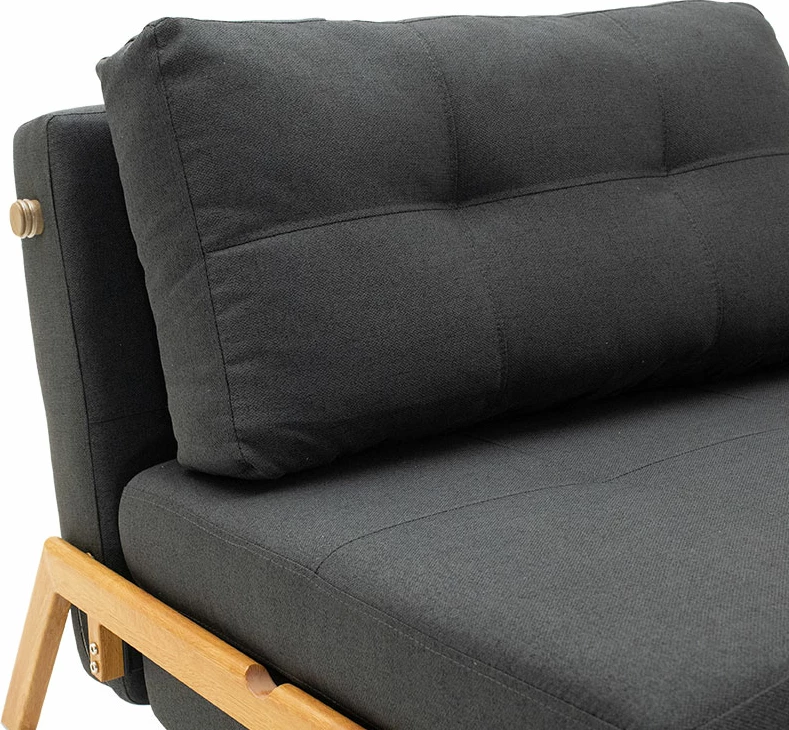 Karrige-shtrat, ngjyrë qymyr, 95x98x70cm