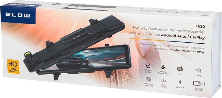 Videoregjistrues veture BLOW BLACKBOX DVR F620, 10.88", CarPlay, Android Auto, 2K, Kamerë e pasme, e zezë
