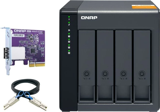 Kasë zgjerimi QNAP TL-D400S, 4 vende, SATA, desktop, e zezë