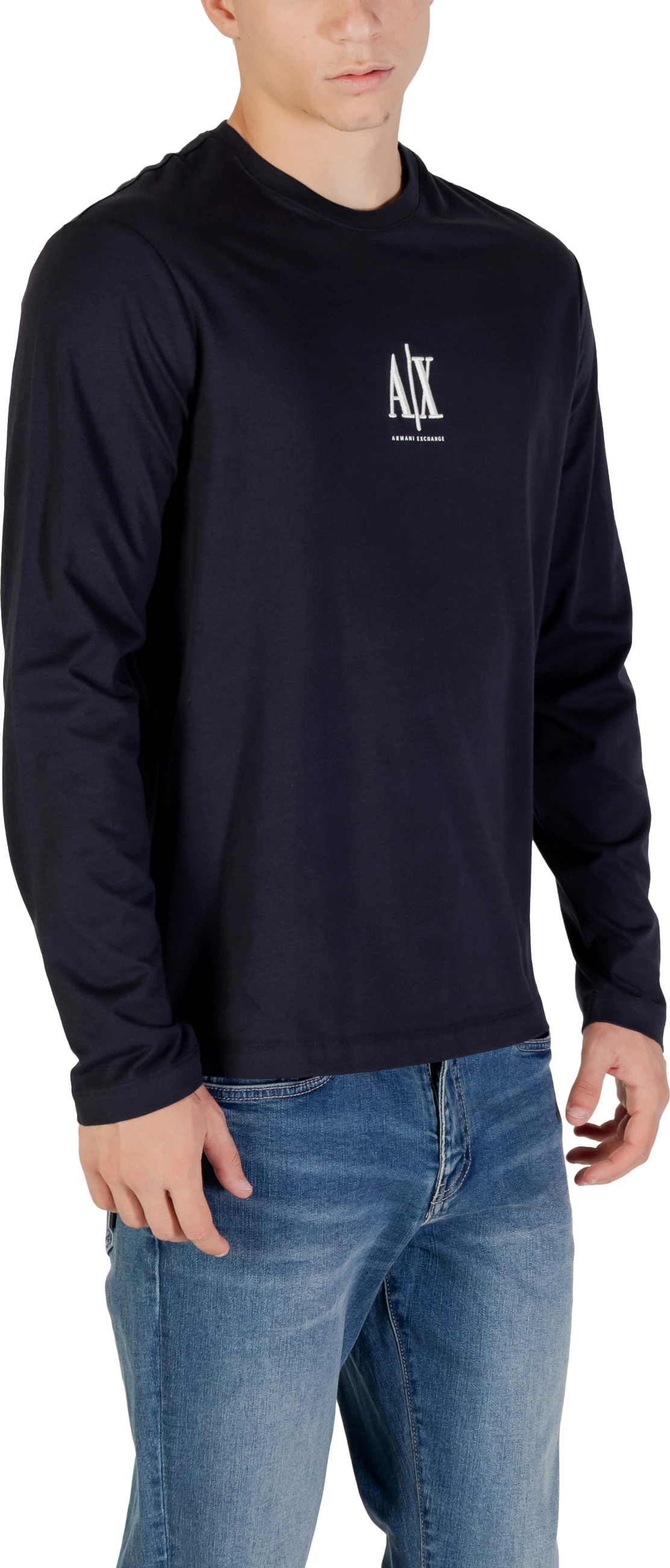 Maicë me mëngë të gjata për meshkuj Armani Exchange XM000364 AF12308, e kaltër e errët [Madhësia: XL]