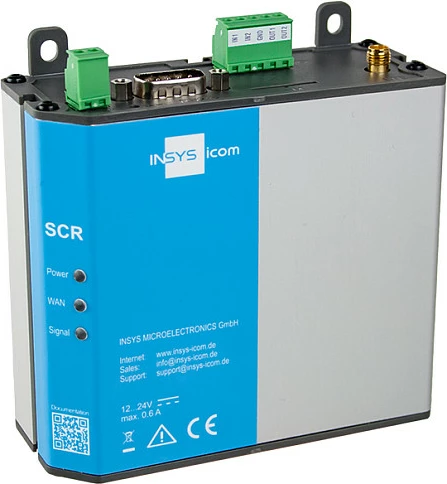Router 4G INSYS icom SCR-L300, 2x LAN, MiniSIM, DIN-rail/Wall, gri