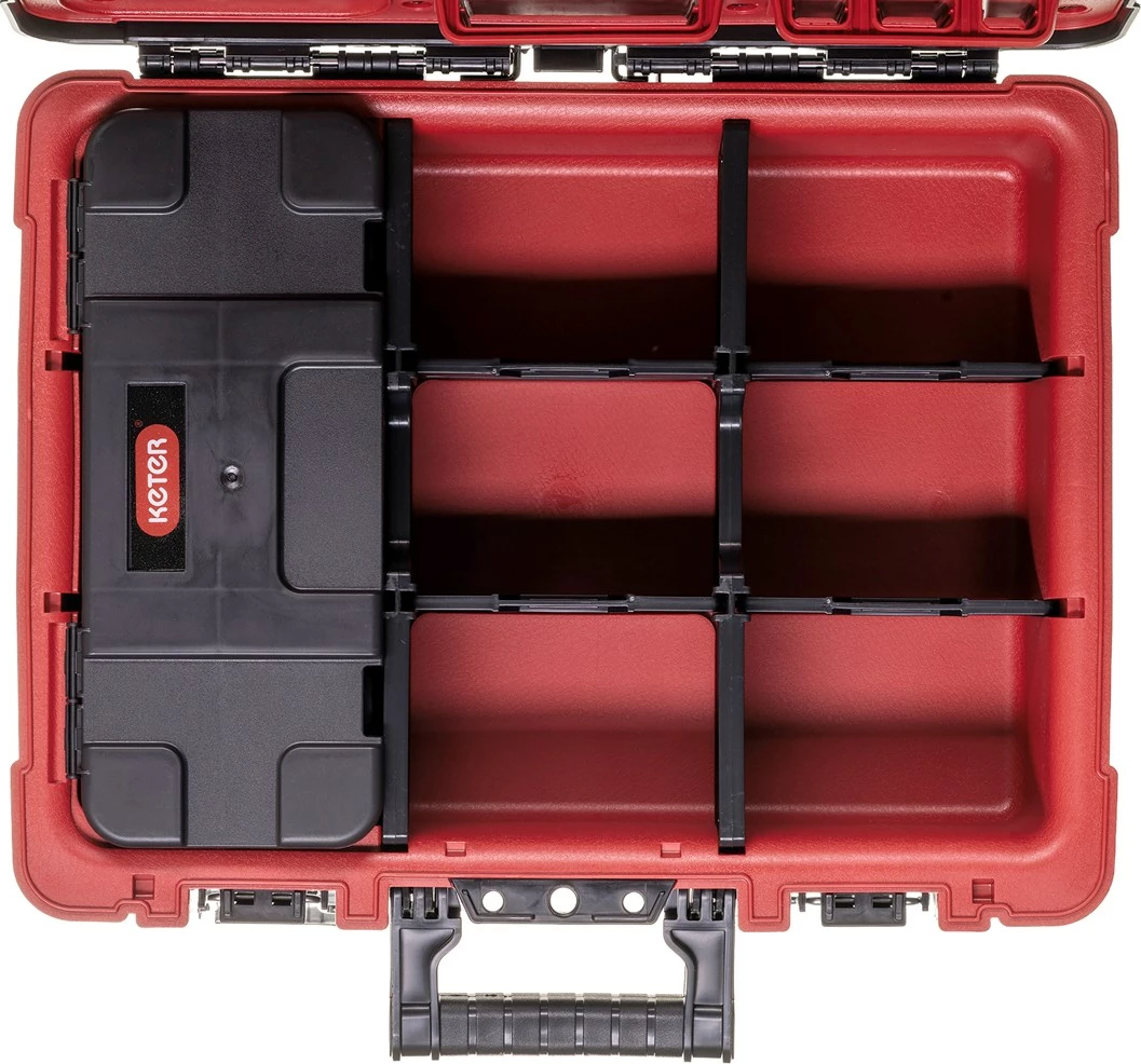 Kasë veglash Keter 237003, polipropilen, e zezë/kuqe