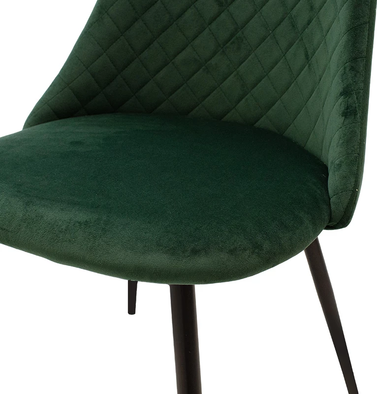 Karrige Giselle kadife e gjelbër-këmbë e zezë