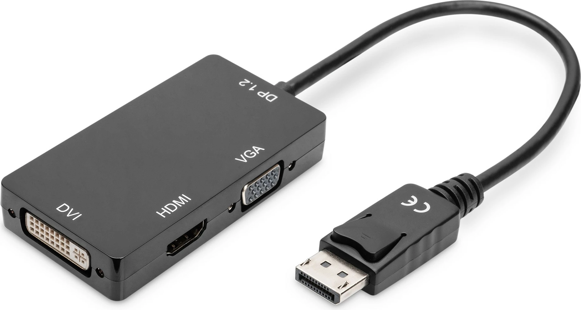 Adapter DisplayPort 3in1 Digitus, 0.2 m, i zi