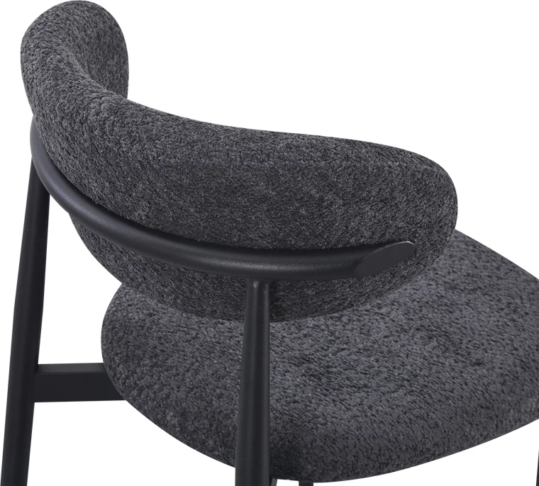 Karrige Folegio, ngjyrë antraciti, këmbë të zeza, 50x57x79.5cm