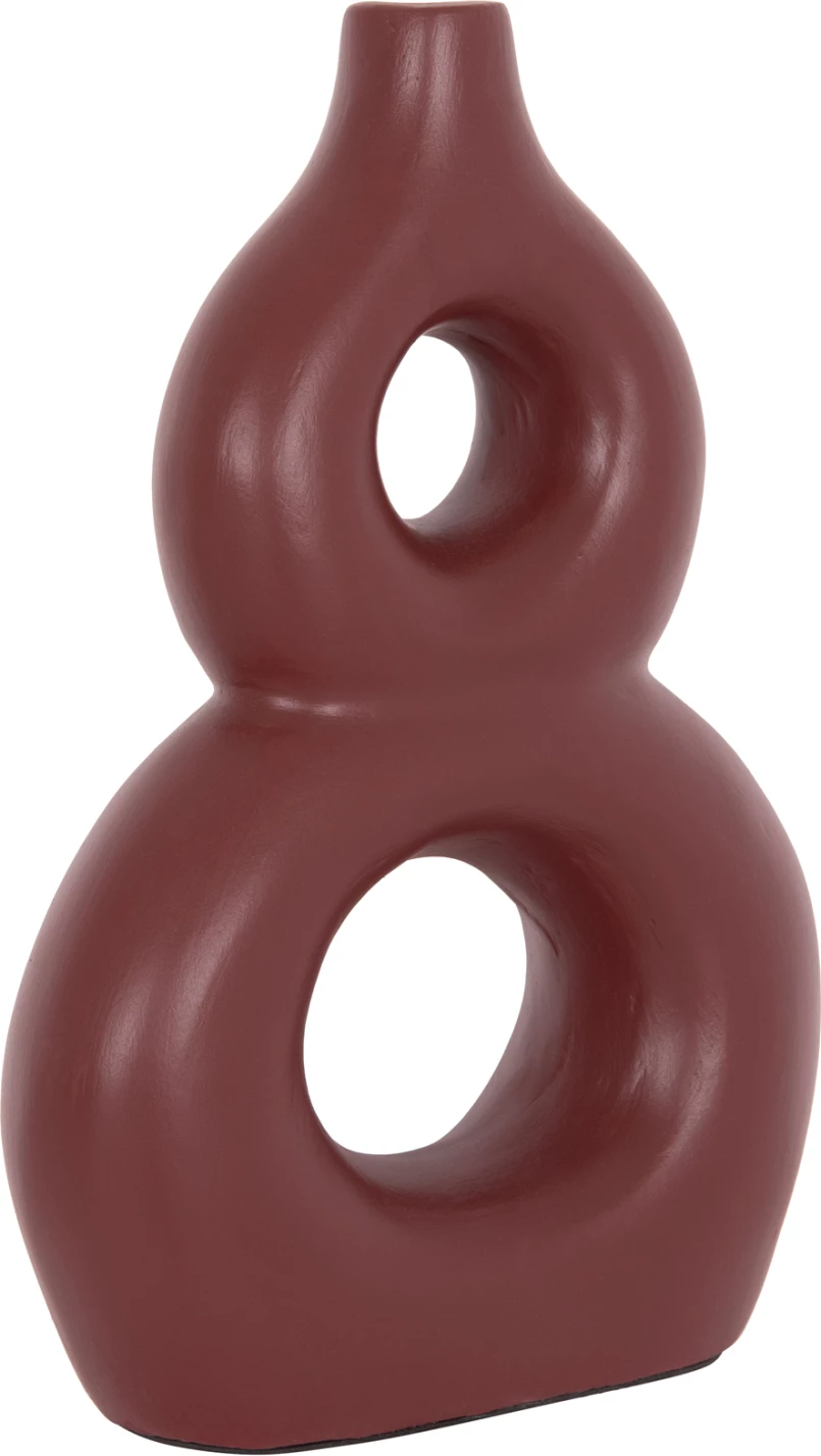 Vazo dekorative tavoline FIORIN, terrakotë, ngjyrë e kuqe maron, FH4666.03S, 21x7.5x31cm