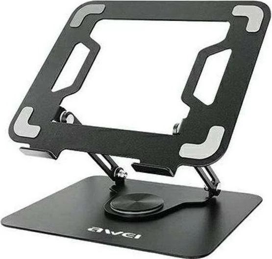 Mbajtës laptopi Awei X46, 360 gradë, deri 16", i zi