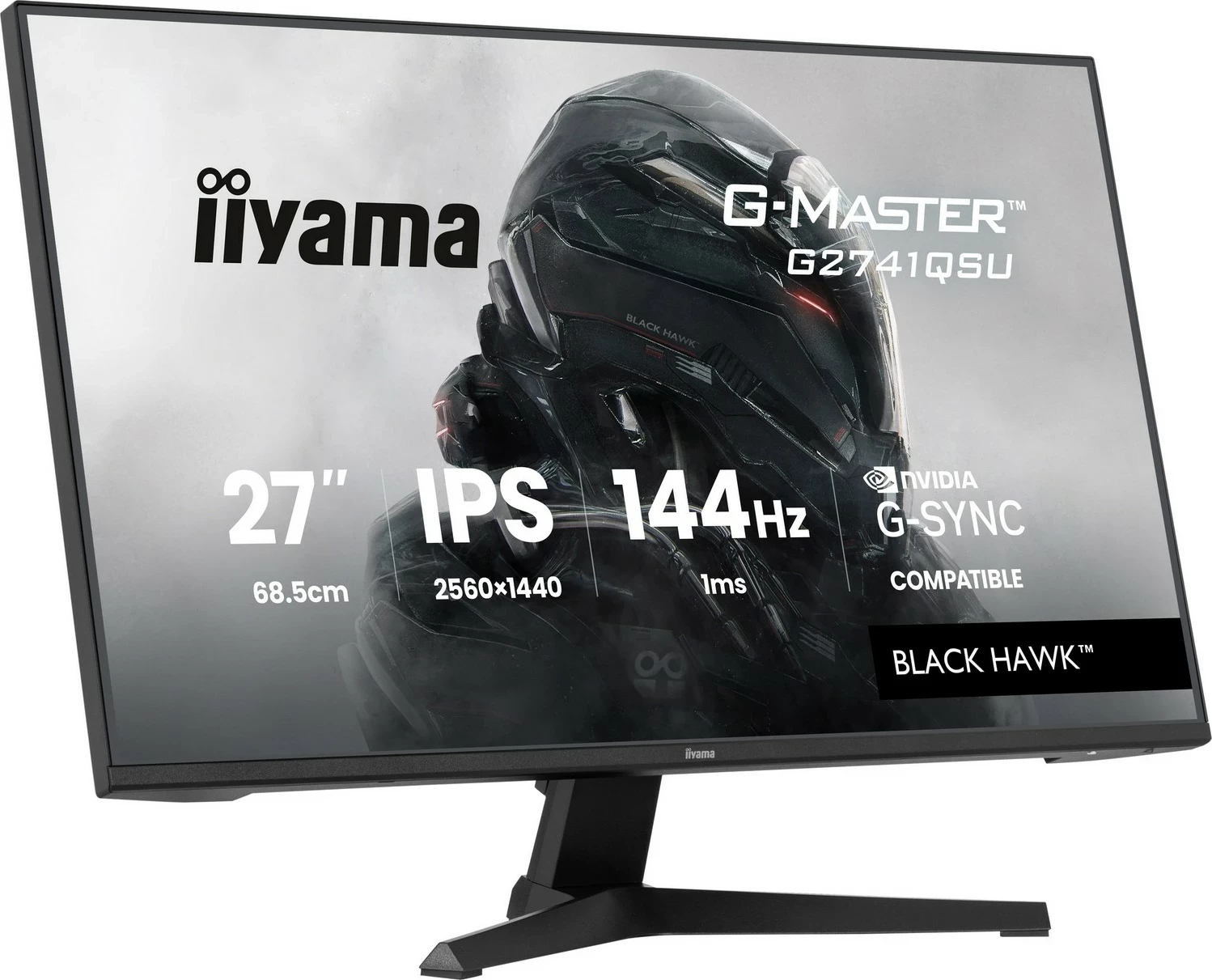 Monitor gaming iiyama G-Master G2741QSU-B1, 27 inch, QHD, 144Hz, IPS, zi