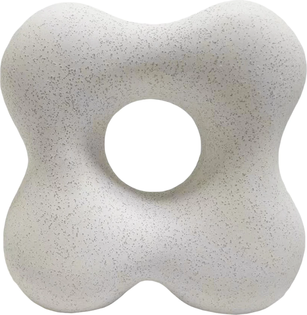 Dekor tavoline prej qeramike SEBOR FH4594.01 ngjyrë e bardhë me kristalizim 18.5x9x18H cm