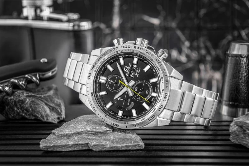 Orë dore për meshkuj Casio Edifice, argjend