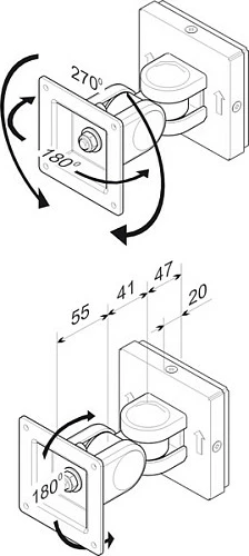 Mbajtëse muri për monitor ROLINE LCD, VESA 75x75, 6 kg, 2 nyje, gri