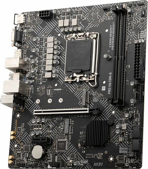 Pllakë amë MSI PRO H610M-G Micro ATX, 2x RAM slot, 4x SATA3, LAN 1GbE, 7.1 audio, set me 2x kabllo SATA
