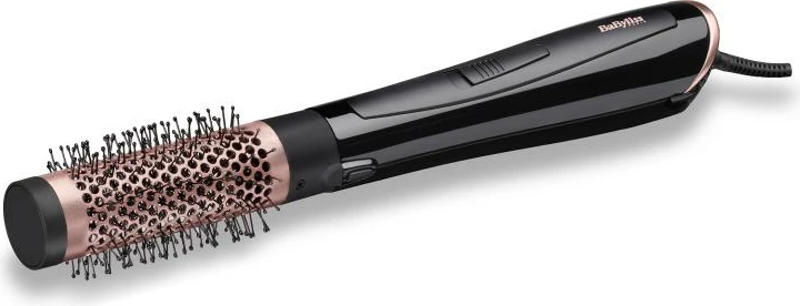 Furçë tharëse me ajër të nxehtë BaByliss AS126E Perfect Finish, 38mm/20mm, me jone, e zezë, set me 4 shtojca