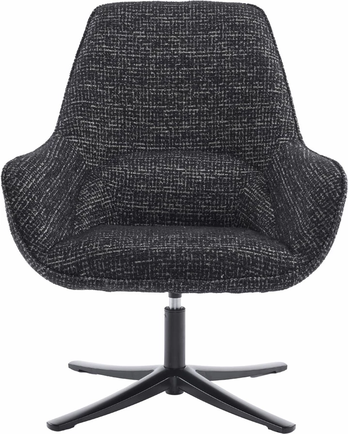 Fotelje rrotulluese TIFFANY, e zezë me dizajn, 80x75x90cm