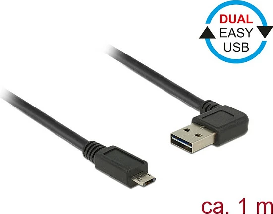 Kabllo USB DeLOCK 85165, USB-A në Micro-USB B, 1 m, USB 2.0, e zezë