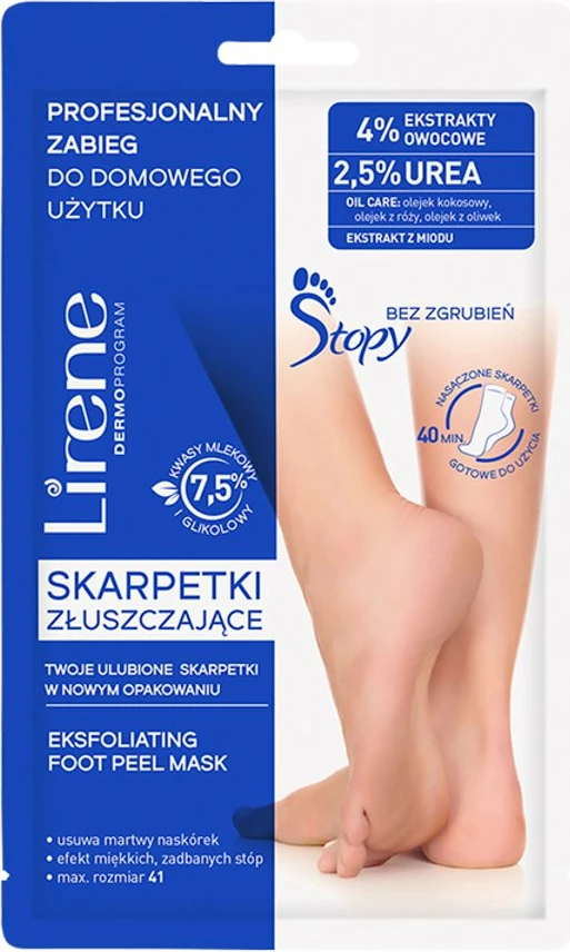 Çorape eksfoliuese për femra Lirene, 1 copë