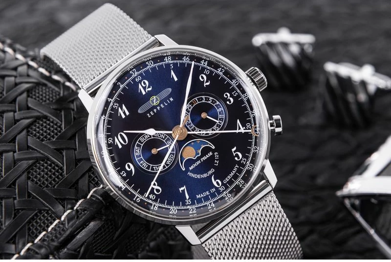 Orë dore për meshkuj Zeppelin, argjendi