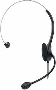 Kufje MANHATTAN Mono USB-A, On-Ear, me mikrofon, me kabllo, të zeza
