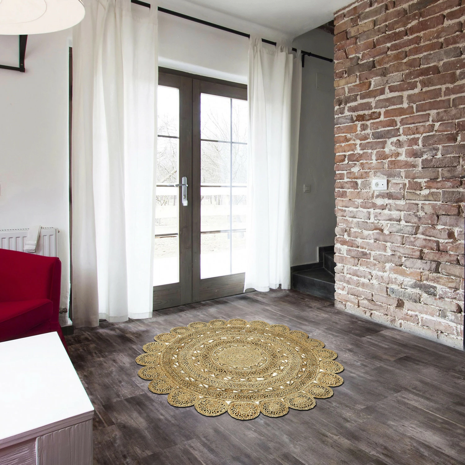 Qilim për korridor, ngjyrë krem, Conceptum Hypnose, Aln600139Kr17, 100x100cm
