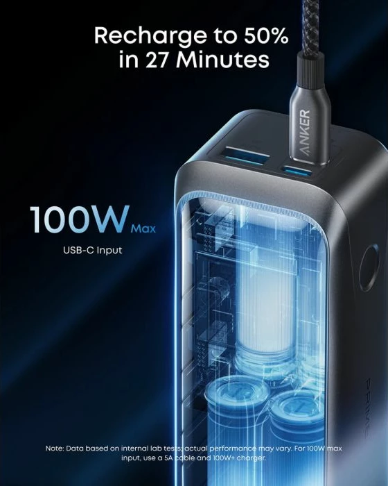 Powerbank Anker Prime A110BH11 20,100mAh 220W, 2x USB-C + USB-A, gri