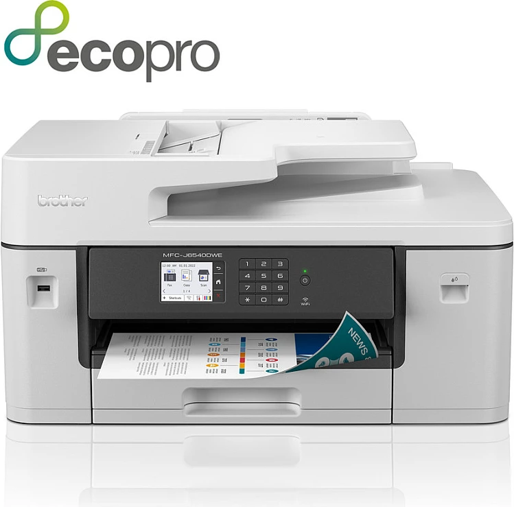 Printer multifunksional Brother MFC-J6540DWE, Inkjet me ngjyra, A3, duplex, ADF 50 fletë, gri/bardhë