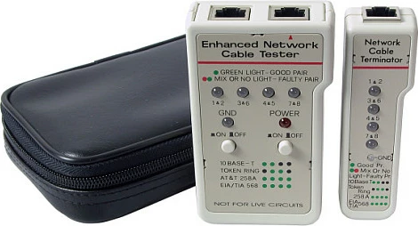 Tester kabllo rrjeti EFB Elektronik Enhanced Network Cable Tester RJ45, gri