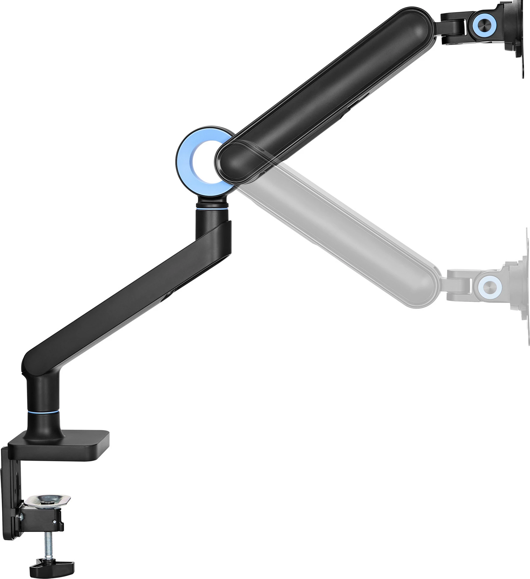 Mbajtëse monitori EQUIP 17"-35", krah me gas spring, 360°, deri 10.5 kg, e zezë