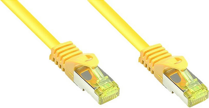 Kabllo rrjeti GoodConnections Alcasa 8070R-075Y, Cat7, 7.5m, S/FTP, RJ-45, 10Gbps, e verdhë