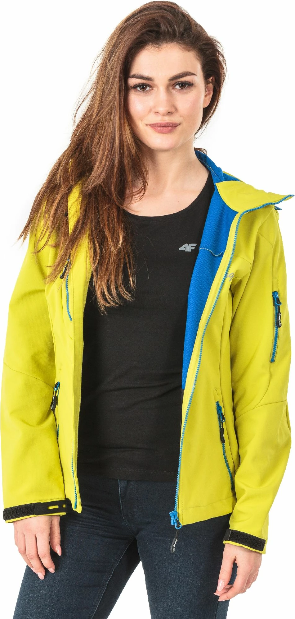 Xhaketë për femra Viking Eva 7007515S, softshell 4-way stretch, madhësia S, e verdhë