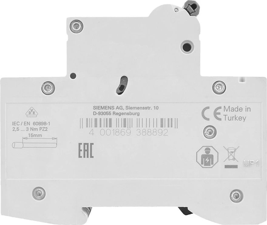 Automat Siemens 5SL63326, B 32A, 3P, 400V, 6kA, Gri