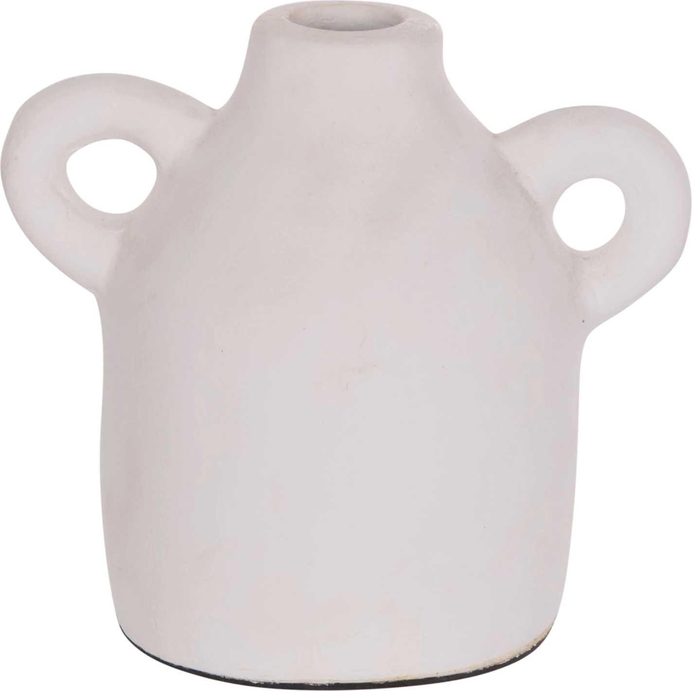 Vazo dekorative CLAYVON, terrakotë, ngjyrë e bardhë, 20x12x19cm