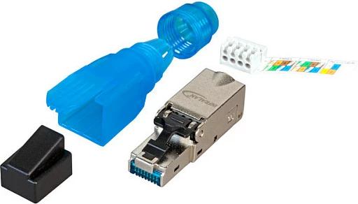 Konektor RJ45 EFB Elektronik 88035AV.1, Cat6a, montim pa vegla, Aqua