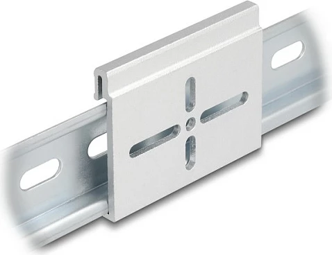 Klip montazhi për shinë DIN DeLOCK 60 x 47.8 mm, alumin, argjend