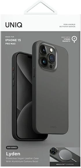 Mbështjellës UNIQ Lyden DS për iPhone 15 Pro Max 6.7", MagClick, blu e zezë