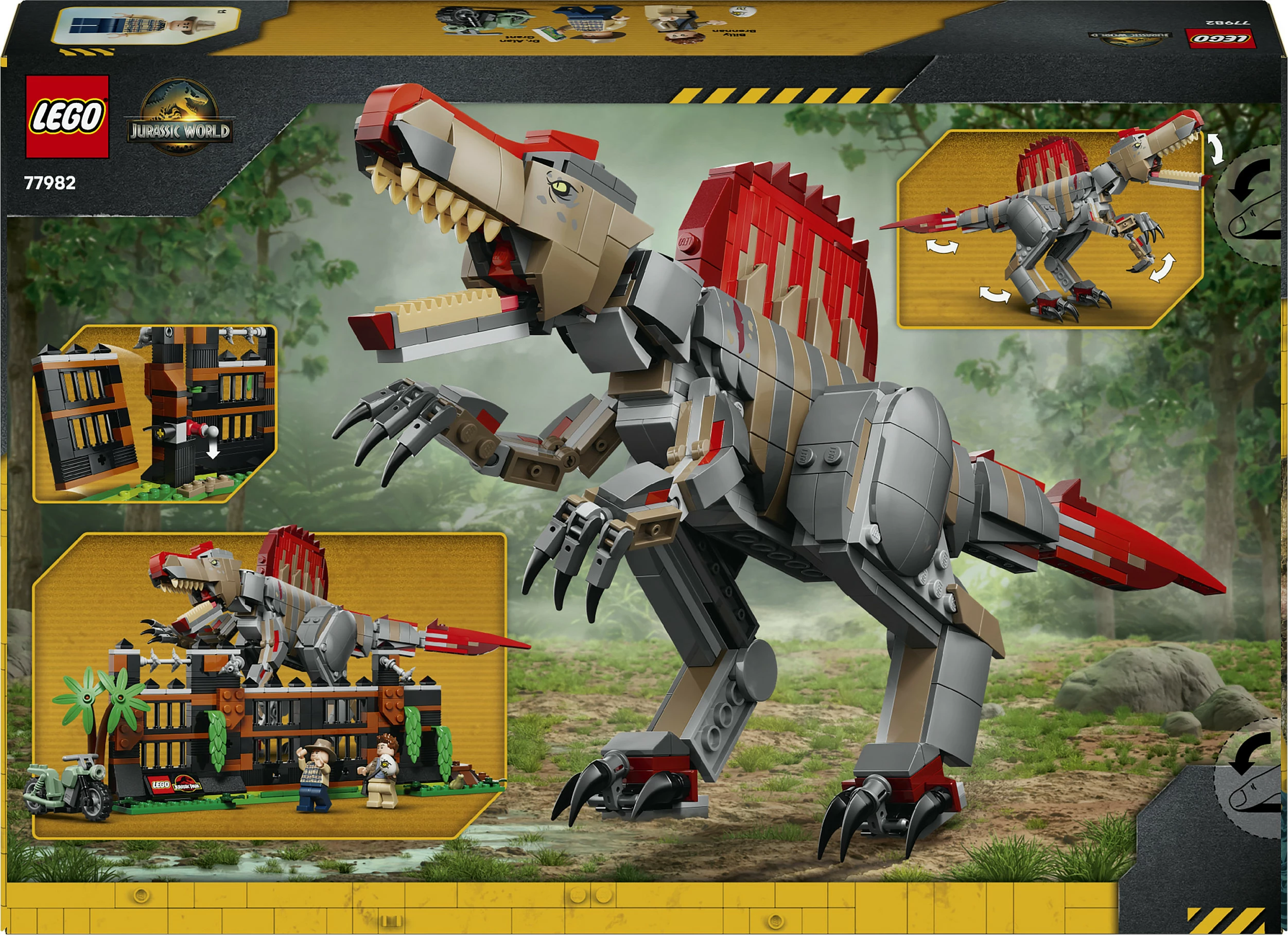 Set LEGO Jurassic World 77982 Spinosaurus Escape, 820 copë, 9+