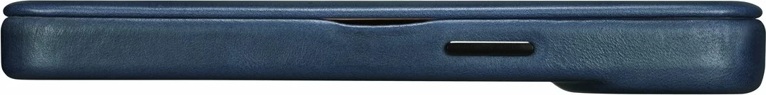 Mbështjellës iCarer Oil Wax Premium Leather Folio për iPhone 14 Plus, MagSafe, kaltër