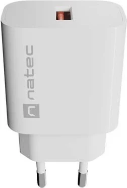 Karikues Natec Ribera 18W, USB-A, i bardhë
