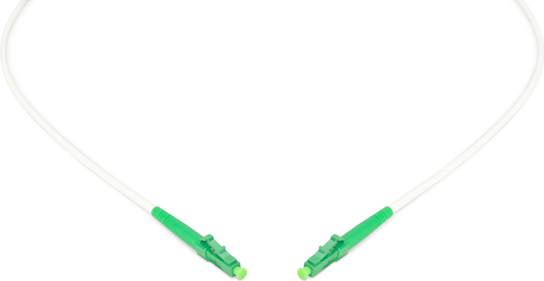 Kabllo optik Digitus LWL Patchkabel LC/APC në LC/APC, 5m, singlemode, e bardhë/gjelbër