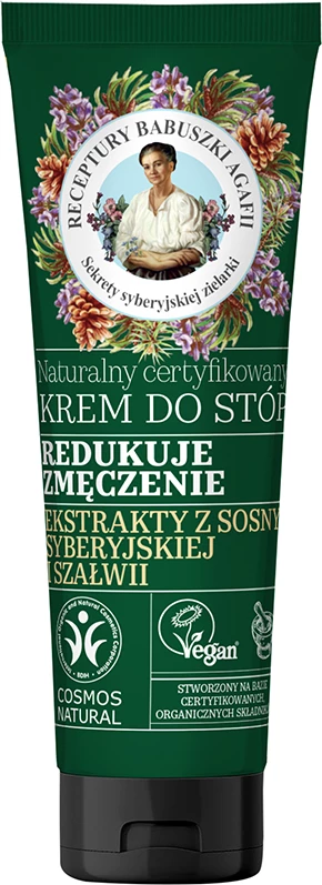 Krem për këmbë për femra Bania Agafii Natural Reducing Fatigue, 75ml