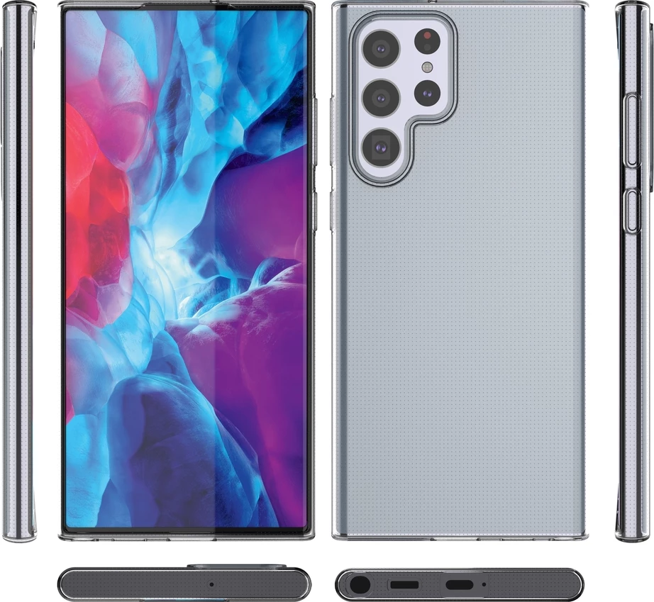 Mbështjellës Hurtel Ultra Clear 0.5mm për Samsung Galaxy S22 Ultra, Transparent