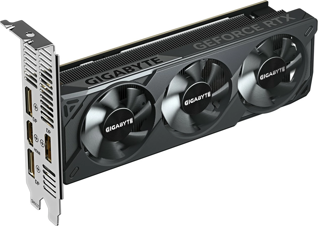 Kartelë grafike Gigabyte RTX 5060 OC Low Profile 8GB GDDR7, 3 fan, e zezë