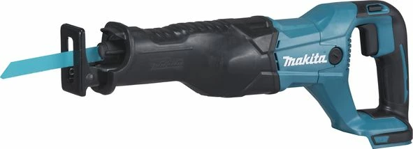Sharrë reciproke Makita DJR186Z 18 V, goditje 32 mm, prerje dru 255 mm, me 2 tehe, blu/zezë