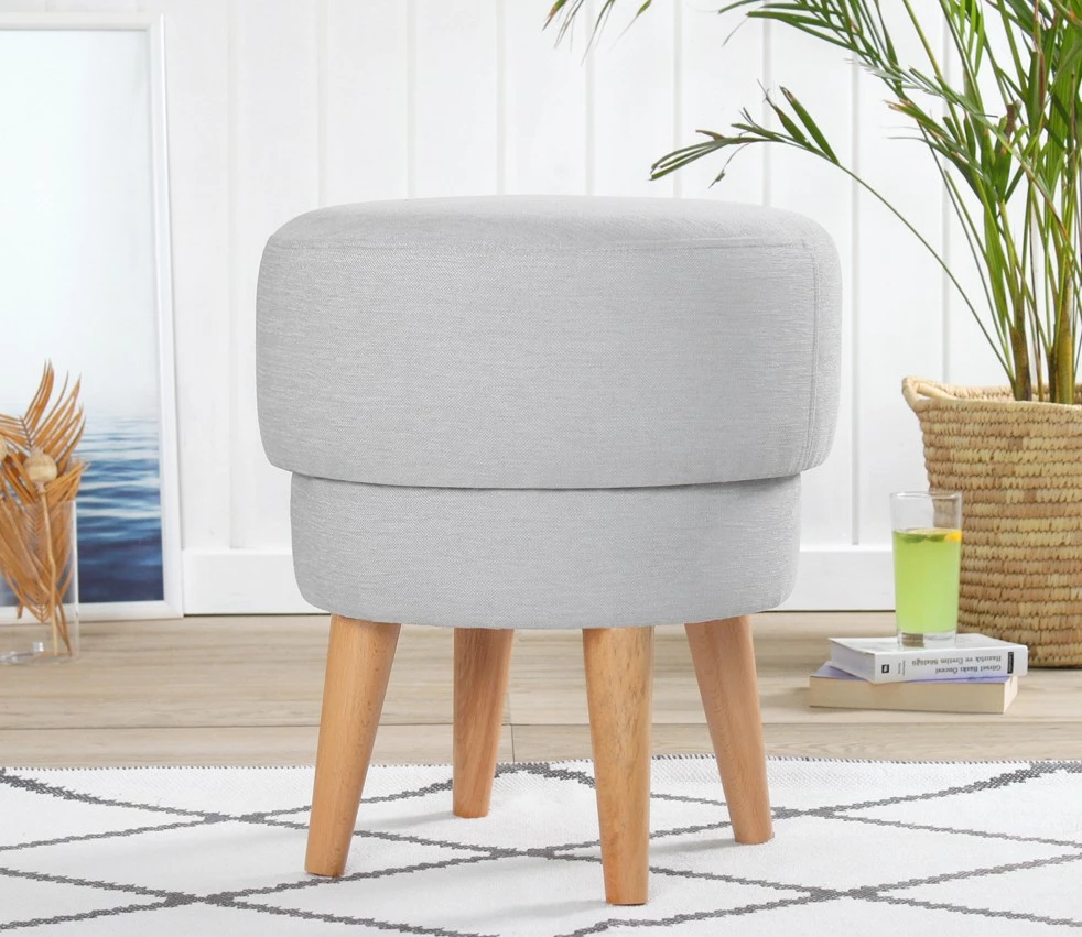 Puf Atelier del Sofa, ngjyrë gri e çelët, Veccio