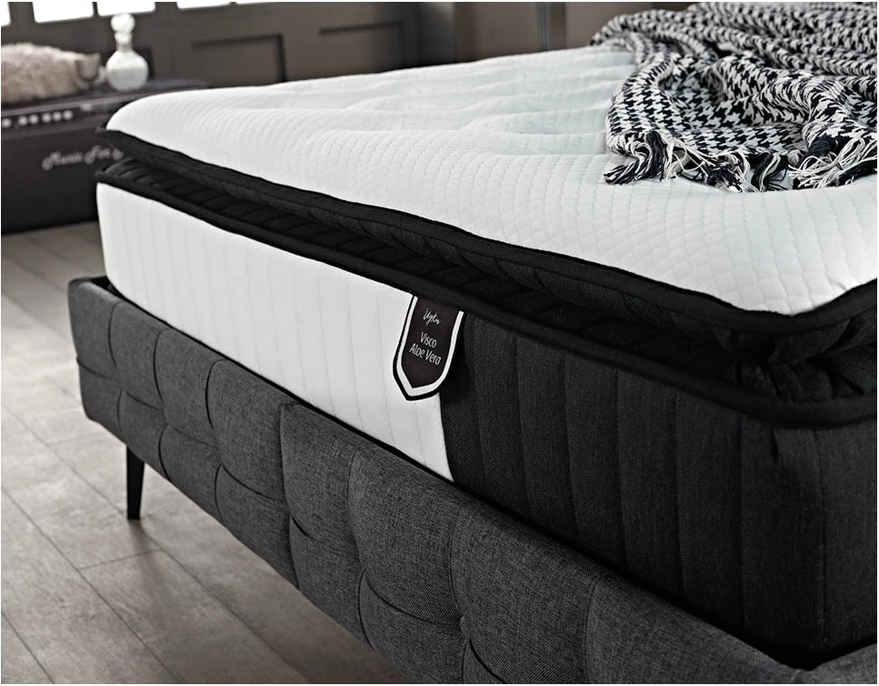 Dyshek visko aloe vera roll pack, bardhë-antracit, 200x160x31cm