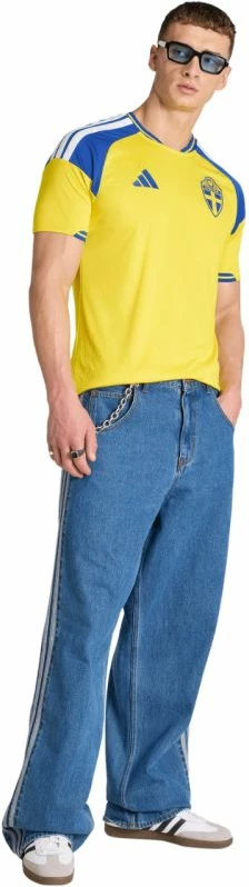 Fanellë meshkuj adidas Sweden 26 Home JM5814, verdhë dhe kaltër