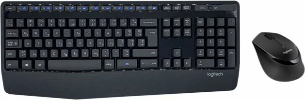 Tastierë + Maus pa kabllo Logitech MK345, nano receiver USB, 1000 DPI, gravurë Sllovene, e zezë, set