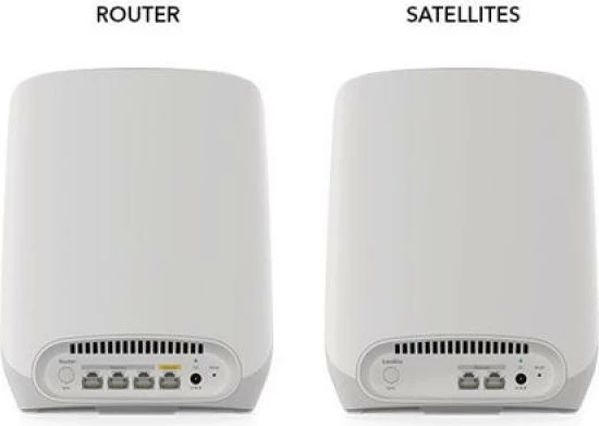 router Wi‑Fi mesh Netgear Orbi RBK762S-100EUS shpejtësi 5Gbps 3-6 porta set 2-pjesësh e bardhë