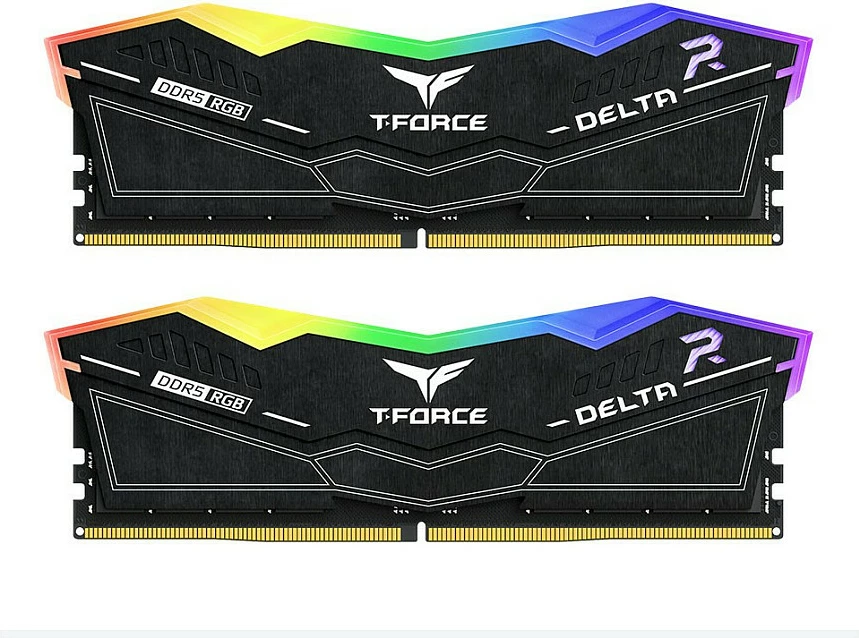 RAM Memorje Team Group T-Force Delta RGB DDR5 32GB (2x16GB) 6400MHz CL32, e zezë