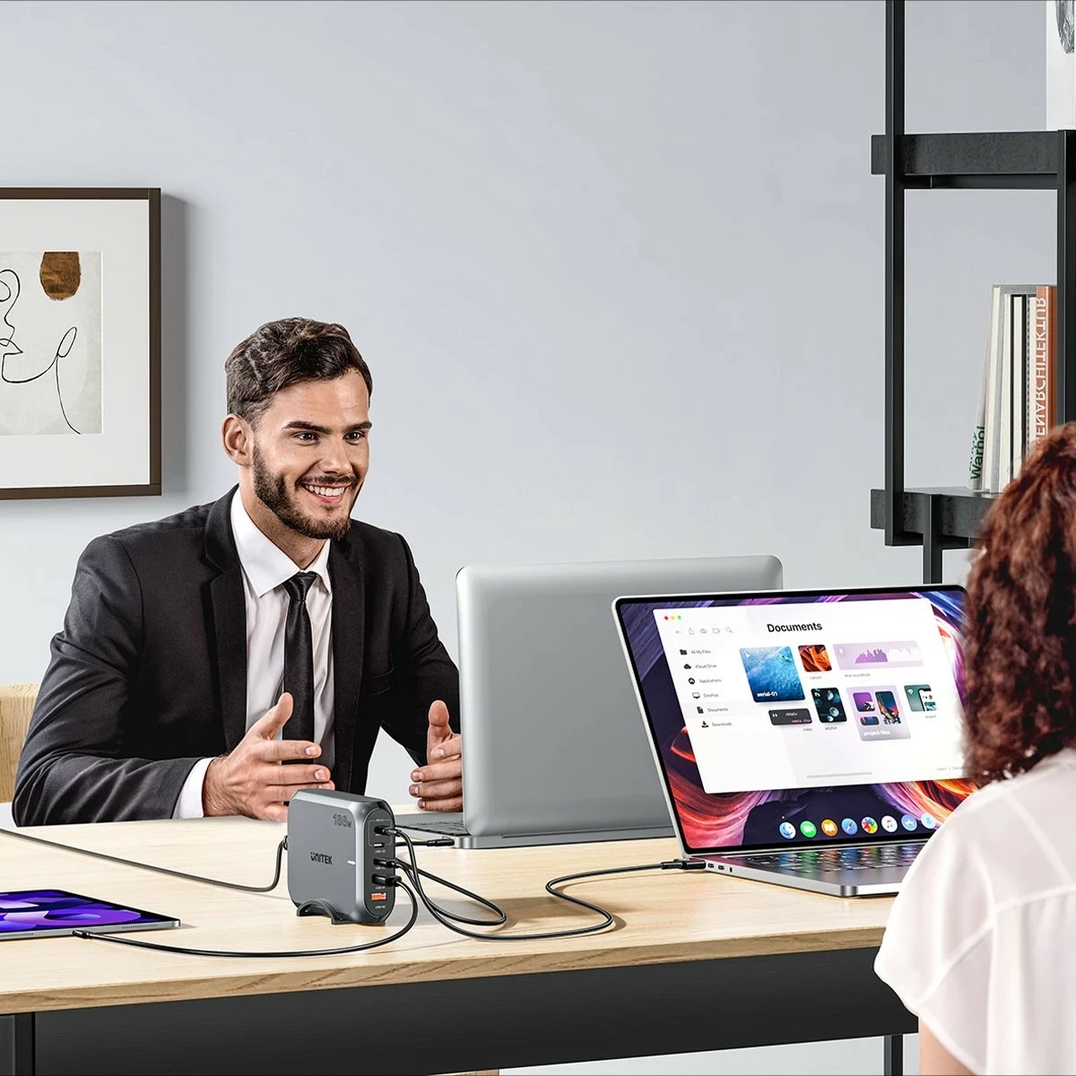 Karikues rrjeti Unitek GAN 188W, 2xUSB-A, 3xUSB-C, gri