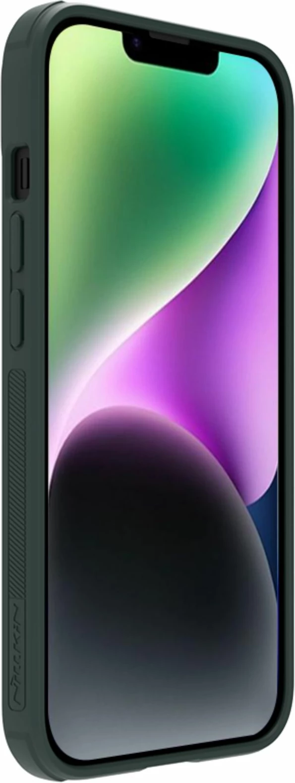 Mbështjellës Nillkin Textured S Case për iPhone 14 Pro Max me mbulesë kamere, e gjelbër e errët